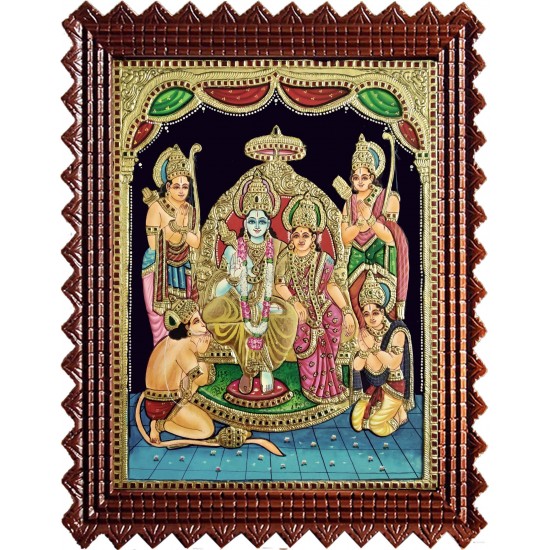 Sri Ramar Durbar Tanjore Painting Sri Ramar Durbar Tanjore Painting