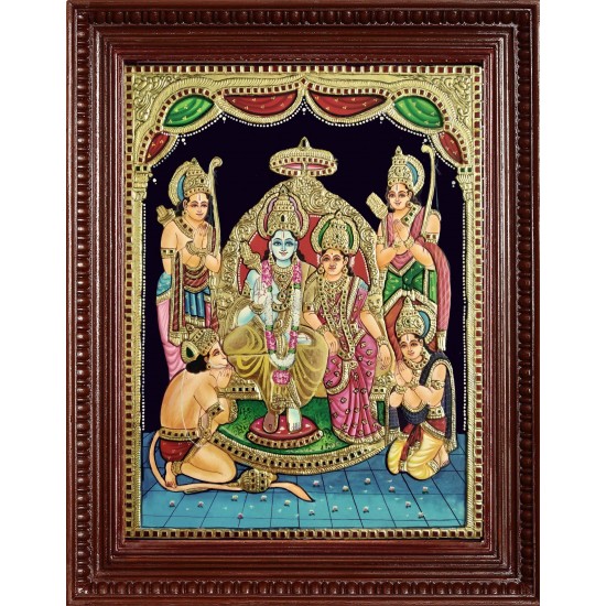 Sri Ramar Durbar Tanjore Painting Sri Ramar Durbar Tanjore Painting