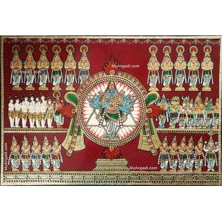 Sudharashana Chakra Tanjore Painting