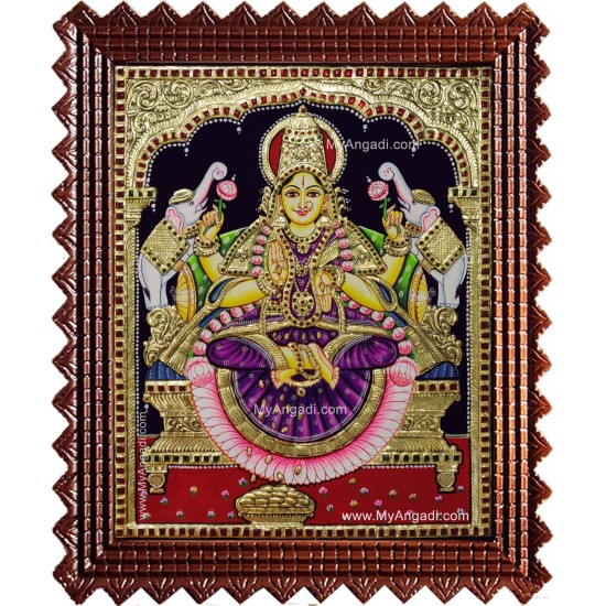 Gaja Lakshmi Tanjore Painting