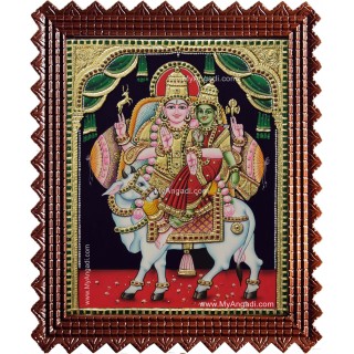 Pradosha Sivan Paravathi Tanjore Painting