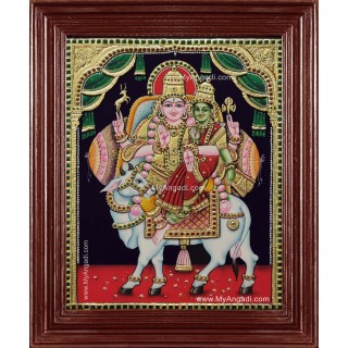 Pradosha Sivan Paravathi Tanjore Painting