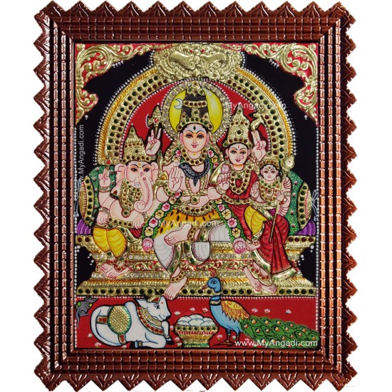 Shiva Family Tanjore Painting