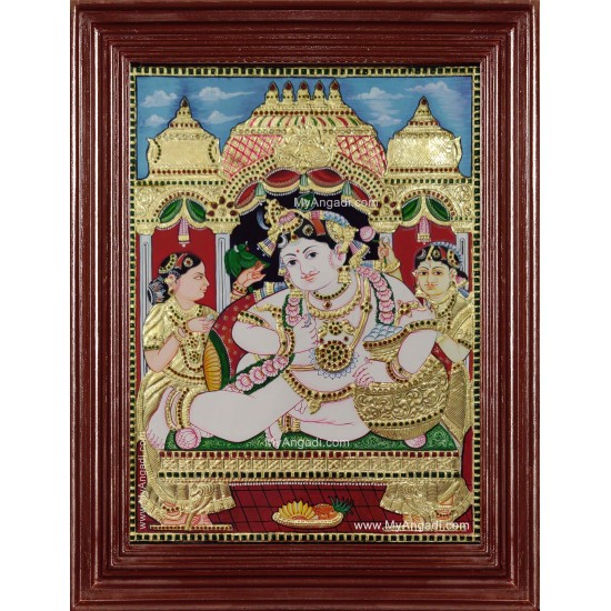 Butter Krishna Tanjore Painting Butter Krishna Tanjore Painting