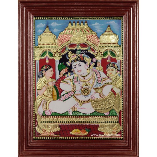 Butter Krishna Tanjore Painting