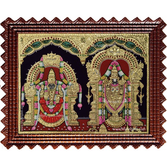 Balaji Padmavathi Thaayar Tanjore Painting