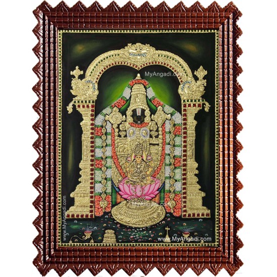 Tirupathi Perumal Lakshmi Tanjore Painting