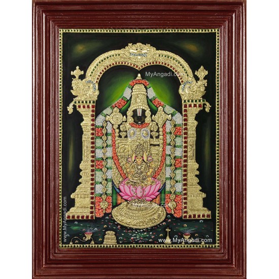 Tirupathi Perumal Lakshmi Tanjore Painting