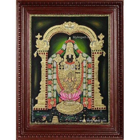 Tirupathi Perumal Lakshmi Tanjore Painting Tirupathi Perumal Lakshmi Tanjore Painting