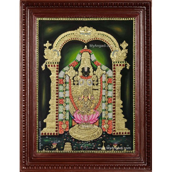 Tirupathi Perumal Lakshmi Tanjore Painting