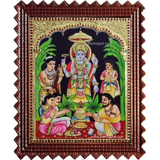 Sathya Narayana Swami Tanjore Painting