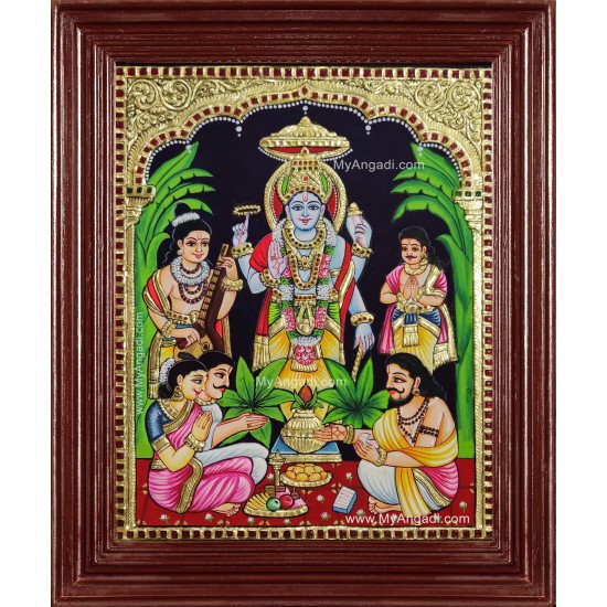 Sathya Narayana Swami Tanjore Painting