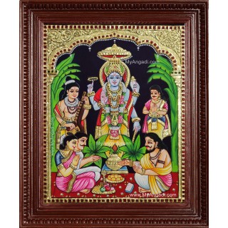 Sathya Narayana Swami Tanjore Painting