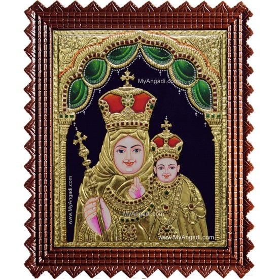 Mary With Infant Jesus Tanjore Painting Mary With Infant Jesus Tanjore Painting