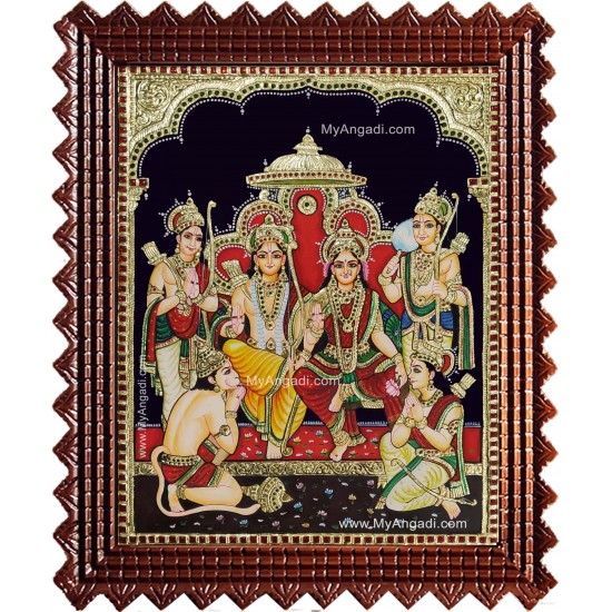 Ramar Sita Ram Durbar Tanjore Painting Ramar Sita Ram Durbar Tanjore Painting