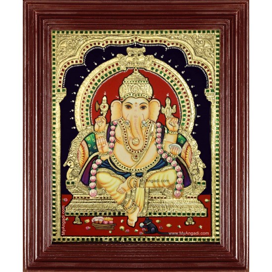 Shri Ganesha Tanjore Painting Shri Ganesha Tanjore Painting
