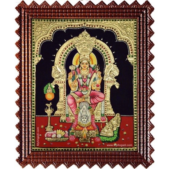 Samayapurathu Mariamman Tanjore Painting