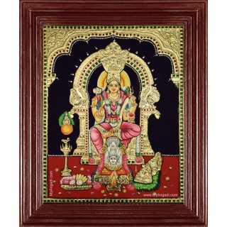 Samayapurathu Mariamman Tanjore Painting