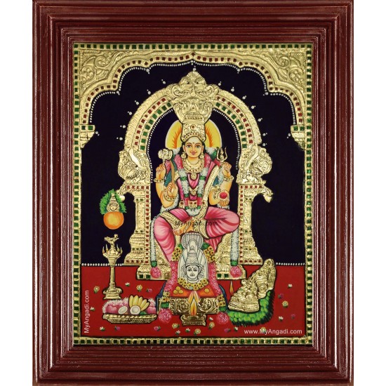 Samayapurathu Mariamman Tanjore Painting Samayapurathu Mariamman Tanjore Painting