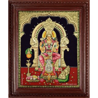 Samayapurathu Mariamman Tanjore Painting