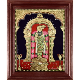 Madurai Meenatchi Amman Tanjore Painting