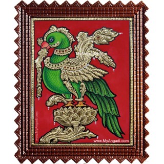 Parrot Tanjore Painting