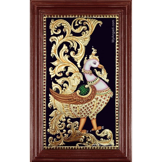 Peacock Tanjore Painting Peacock Tanjore Painting