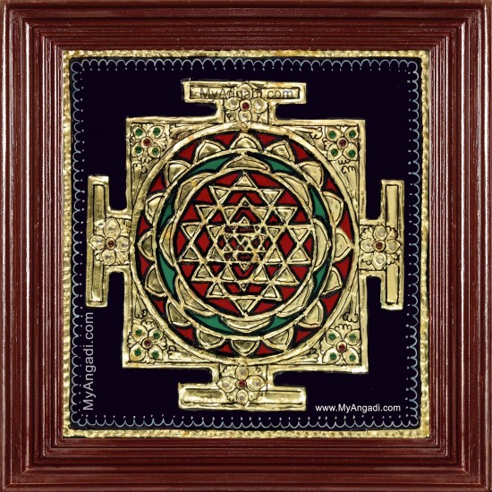Sri Chakram Tanjore Painting Sri Chakram Tanjore Painting