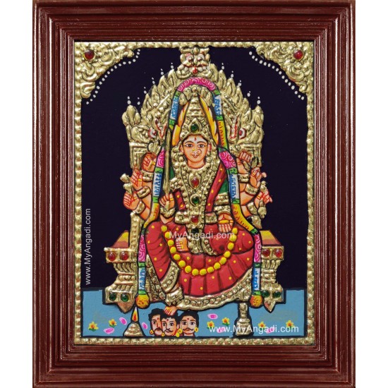 Small Size Samyapuram Mariamman Tanjore Painting