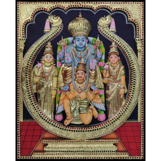 3D Melkotte Perumal Tanjore Painting 3D Melkotte Perumal Tanjore Painting