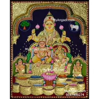 3D Kubera Lakshmi Tanjore Painting