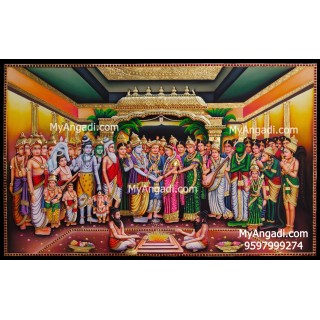 Srinivasa Kalyanam Tanjore Painting