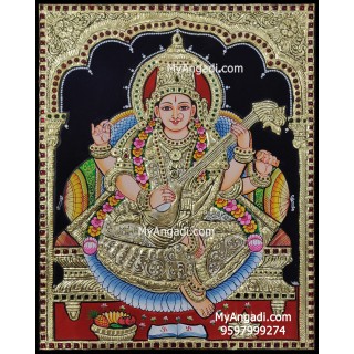 Saraswathi Tanjore Painting