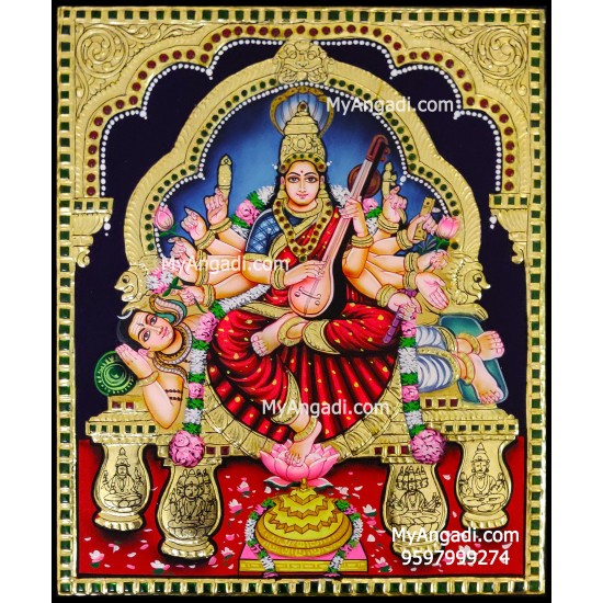 Shri Maha Shodashi Devi Tanjore Painting Shri Maha Shodashi Devi Tanjore Painting