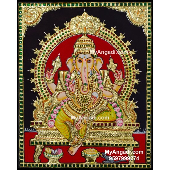 Ganesha Tanjore Painting Ganesha Tanjore Painting