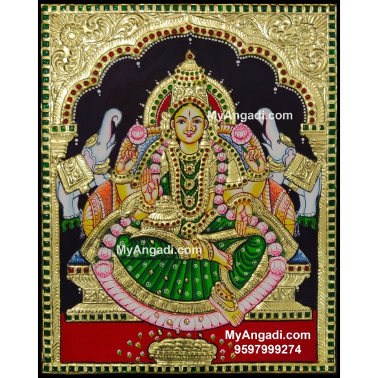 Gajalakshmi Tanjore Painting