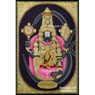 Perumal 2d Tanjore Painting 