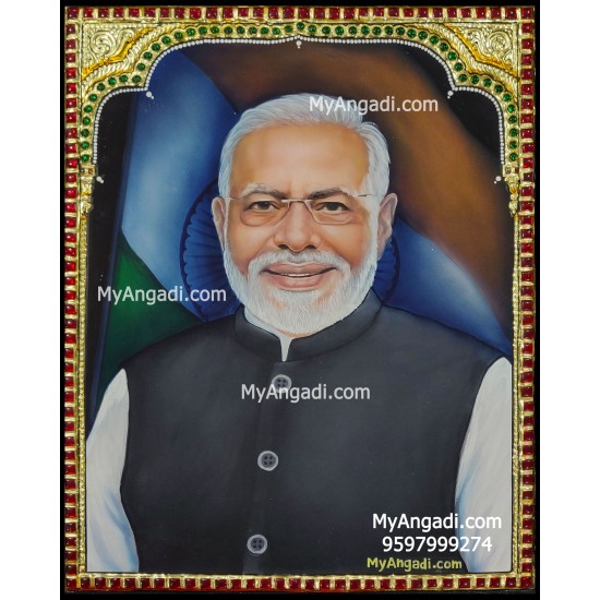 Shri Narendra Modi Portrait Tanjore Painting