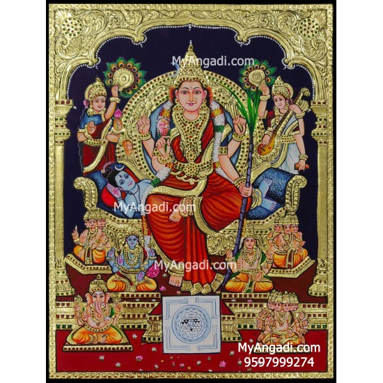 Raja Rajeswari Tanjore Painting