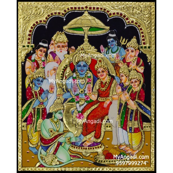 Ramar Pattabhishekam Tanjore Painting Ramar Pattabhishekam Tanjore Painting