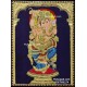 Ganesha Playing Flute Tanjore Painting