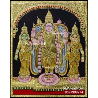 Murugan Valli Deivanai Tanjore Painting