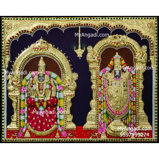 3D Balaji Lakshmi Tanjore Painting