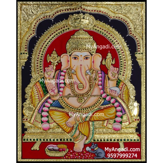 Ganesha Tanjore Painting Ganesha Tanjore Painting