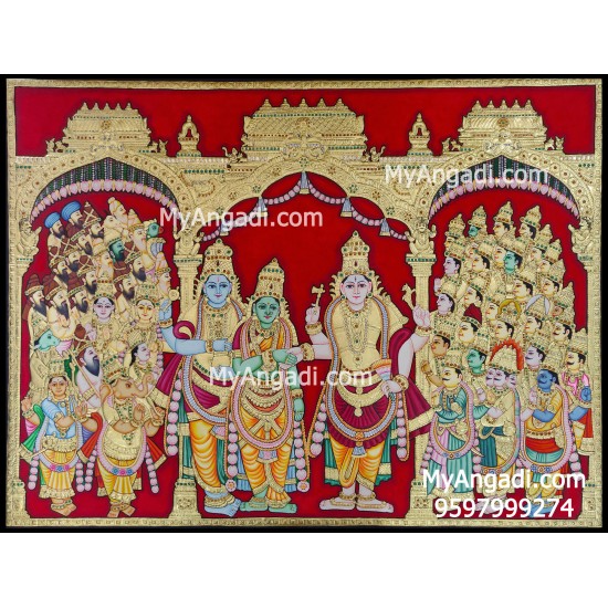 Meenakshi Thirukalyanam Tanjore Painting