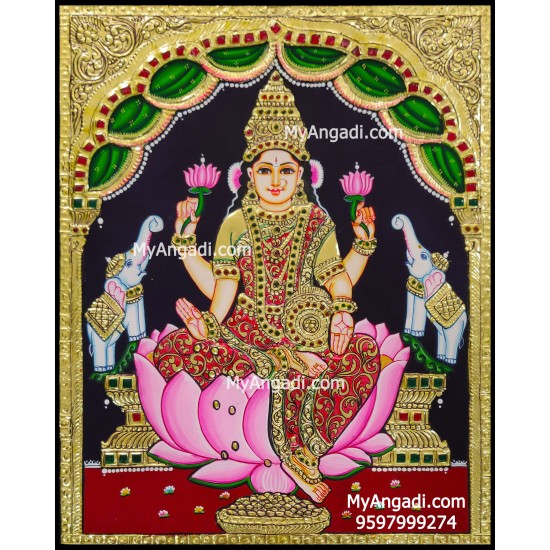 Gajalakshmi Tanjore Painting