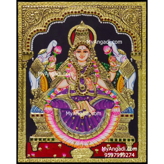 Gaja Lakshmi Tanjore Painting