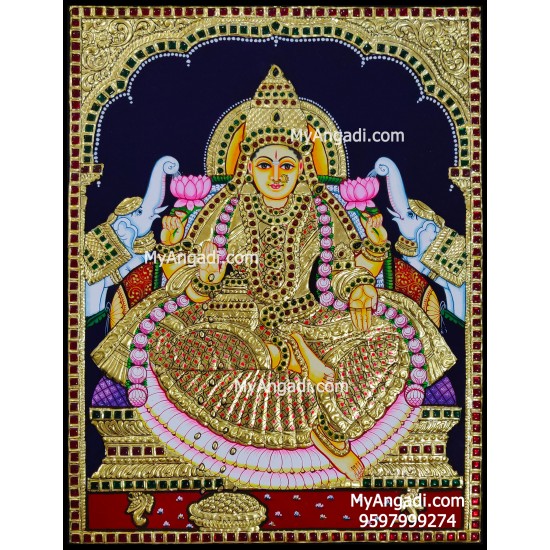 Gajalakshmi Tanjore Painting