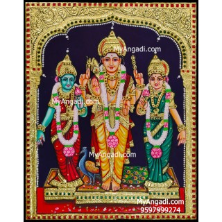 Murugan Valli Deivanai Tanjore Painting