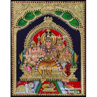 Shiva Family Tanjore Painting